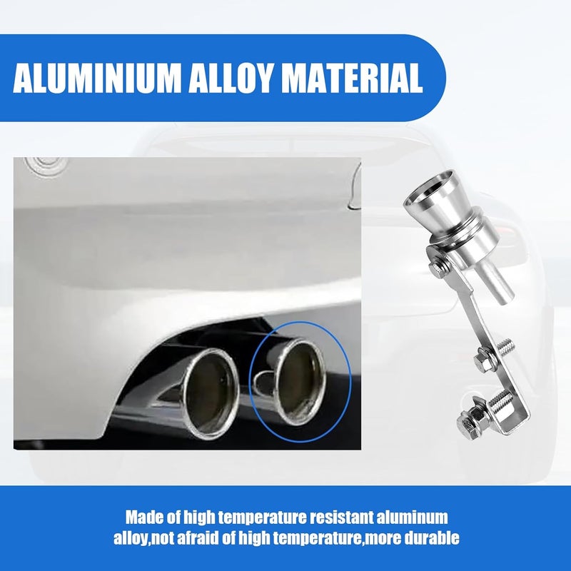 ijuicy 2 PCS Car Turbo Whistle, Exhaust Muffler Pipe Whistle, Turbo Sound Whistle Exhaust Muffler, Aluminum Car Turbo Sound Simulator, Universal Modification Accessories for Most Cars (Silver #M) - Image 4